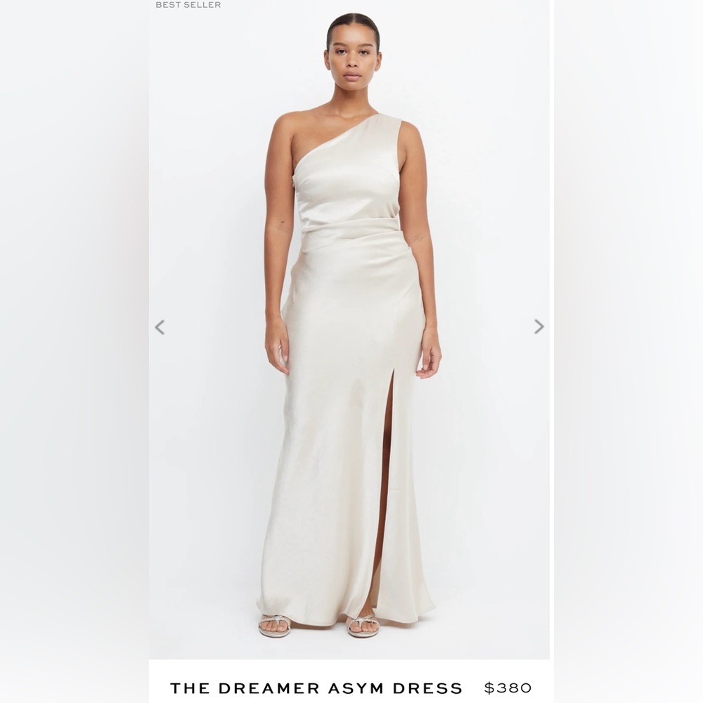 BNWT Bec + Bridge The Dreamer Asym Dress in Sand